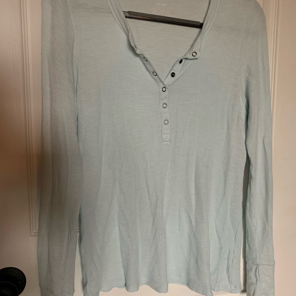 Aerie Light Blue Women’s Henley Shirt